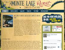 Tablet Screenshot of montelakeresort.com